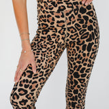 Winter Leopard Leggings - Beige
