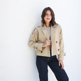 Cropped trench coat - Sand Beige