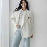 Wrap Cape Cardigan-Off White