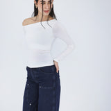 One Shoulder Long Sleeves Top