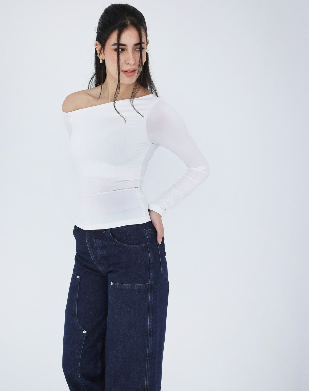 One Shoulder Long Sleeves Top