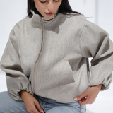 Balloon Fit Jacket-Gray