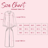 Oriental linen set - two pieces