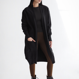 Oversized Longline Cardigan-Black