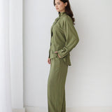 Valencia Linen Set-olive