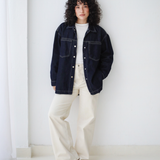 Denim Overshirt-Navy