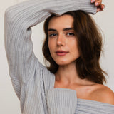 Off-Shoulder Knit Sweater