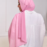 PLAIN CHIFFON SCARF-PINK