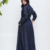 Denim Maxi Shirt Dress