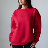 Classic Crewneck Sweatshirt-Red