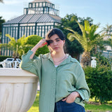 Bloom linen shirt-olive