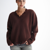 The Lace Sweater-Brown