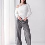 Loose Fit Pants-Gray