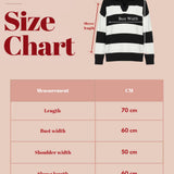 Oversized Striped Knit Sweater-Black