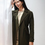Half Trench coat in olive