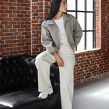 Balloon Fit Jacket-Beige