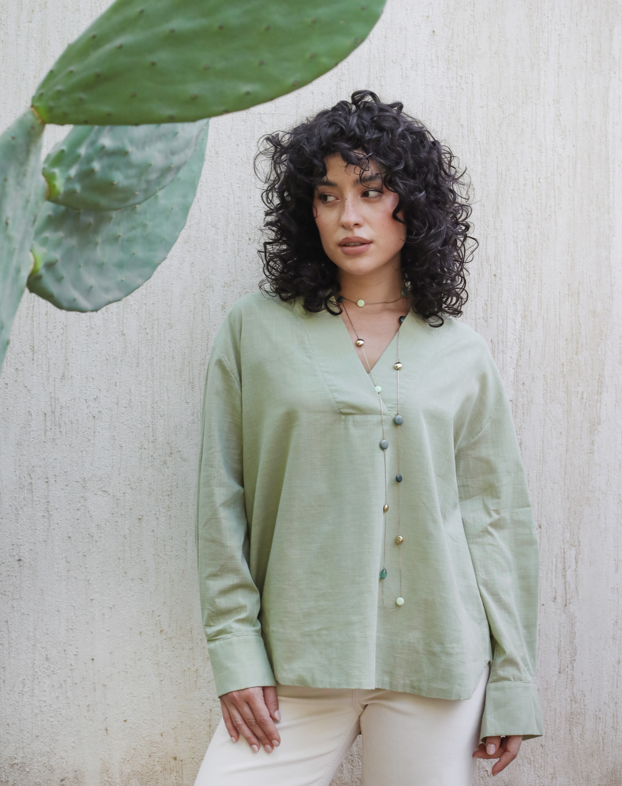 V-neck Blouse