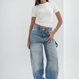 Loose Fit Blue Jeans