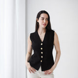 Vogue Sleek Vest-Black