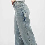 Loose Fit Vintage Wash Jeans