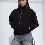 Balloon Fit Jacket-Black