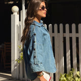 Wide Sleeve Denim Shirt