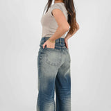 Mid Rise Wide Leg Street jeans