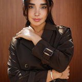 Cropped trench coat - Brown