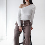 Loose Fit Pants-Brown