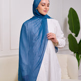 PLAIN CHIFFON SCARF-BLUE