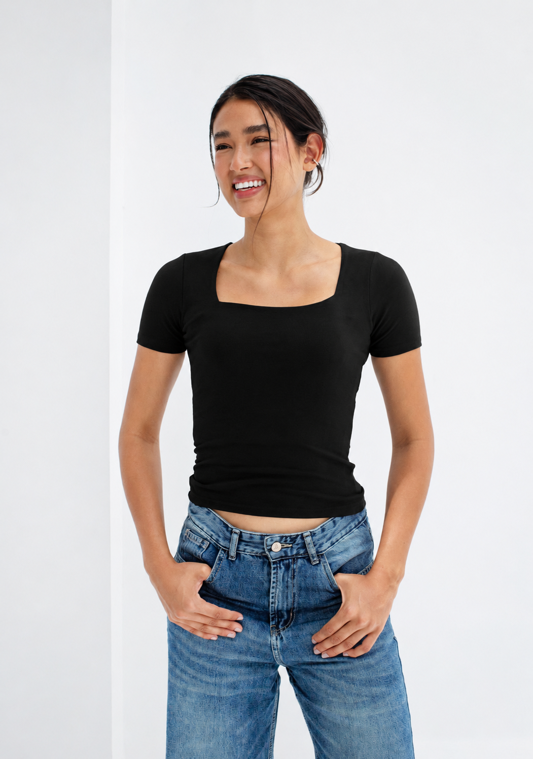Square Neck Basic Top