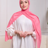 PLAIN CHIFFON SCARF-PINK