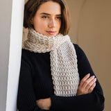 Snow Knit Scarf- Beige