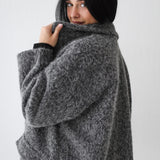 Teddy long coat in gray