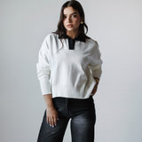 Collar Knit Sweater-Off White