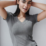 Short Sleeve V-Neck Top