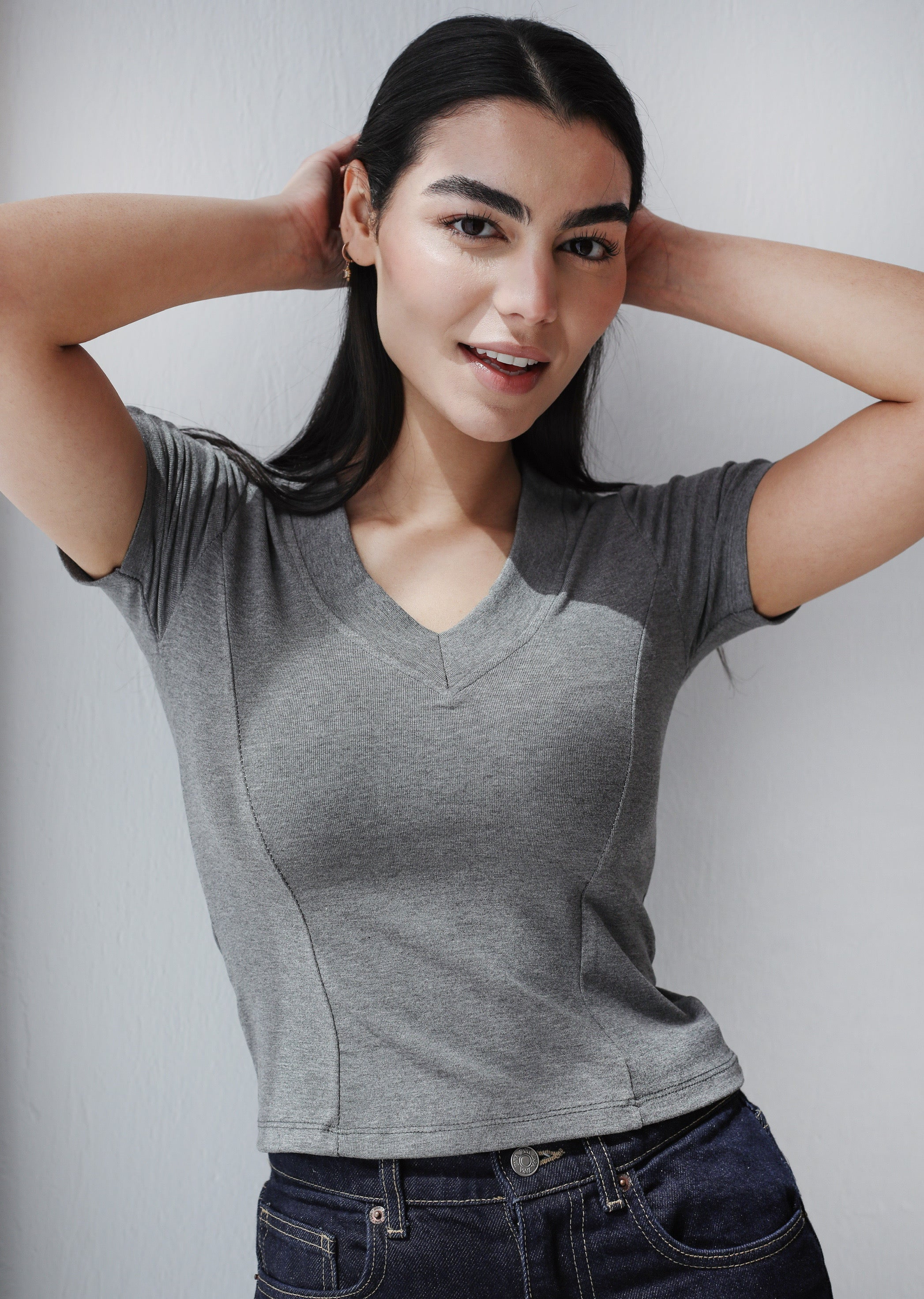 Short Sleeve V-Neck Top