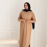 cotton repp Baisc Dress Beige