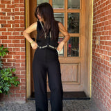 Sleeveless set in black