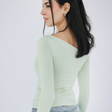 One Shoulder Long Sleeves Top