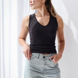 V-Neck Ribbed Tank