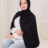 LEOPARD KUWAITI SCARF-BLACK