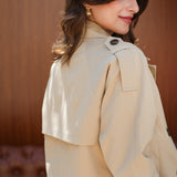 Cropped trench coat - Sand Beige