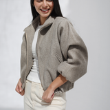 Balloon Fit Jacket-Beige