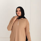 cotton repp Baisc Dress Beige