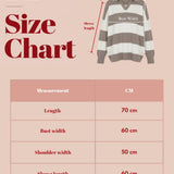Oversized Striped Knit Sweater-Caffee
