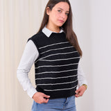 Signature Knit Vest- Black