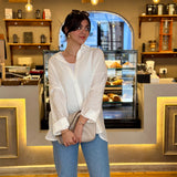 Linen shirt in off white