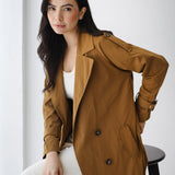 Double-Breasted Trench coat- Havana Brown