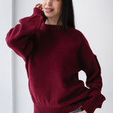 Cozy Sweater-Burgundy